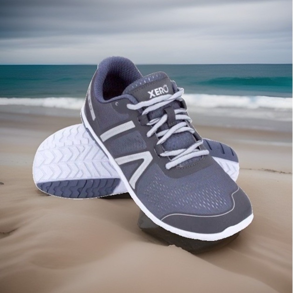 Xero Shoes HFS Mens Grey Minimalist Barefoot Running Shoes Zero Drop Sneaker